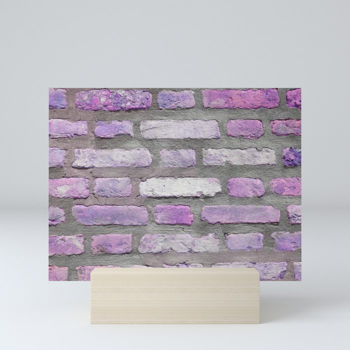 Venetian Bricks in Pink and Lavender Mini Art Print