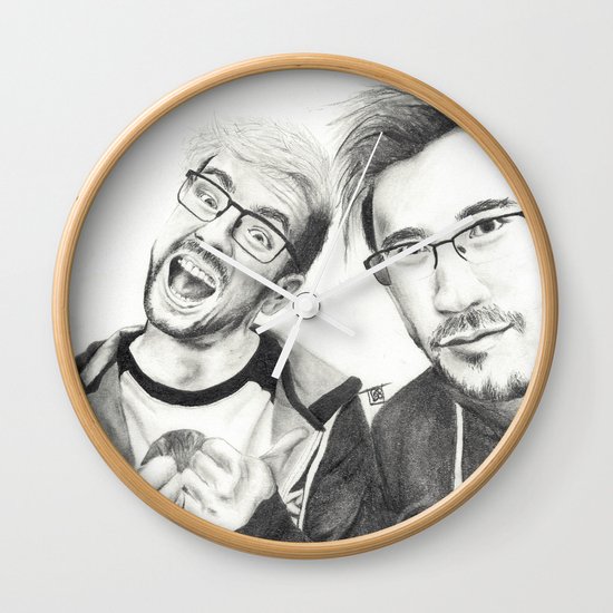 Markiplier And Jacksepticeye Wall Clock By Artbrookes Society6