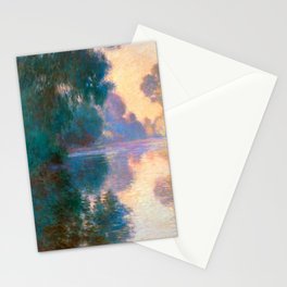 Claude Monet - Matin sur la Seine, le beau temps  Stationery Card