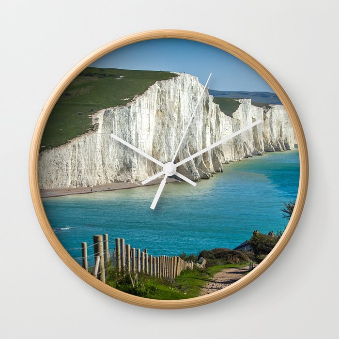 Great Britain Photography - Beautiful Beach Called Cuckmere Haven Wall Clock