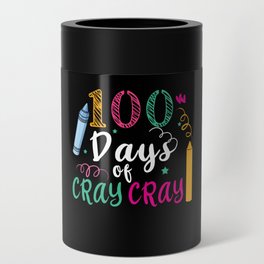 Day Of School 100th Day Color Colorful Art Cray Can Cooler