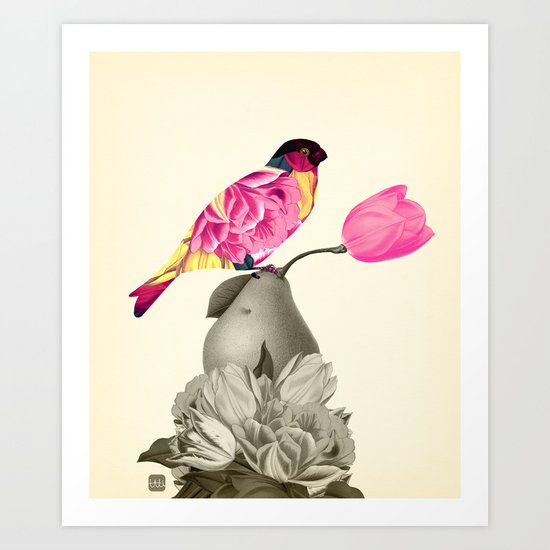 The Bird & the Pear Art Print