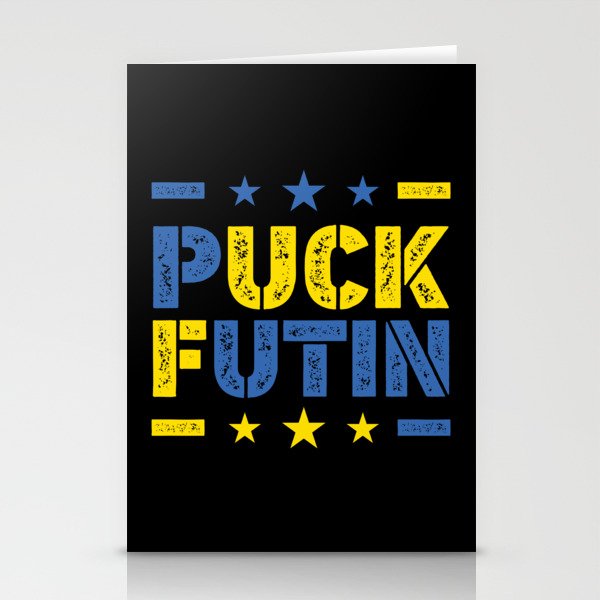 Puck Futin Fuck Putin Ukrainian War Stationery Cards