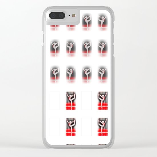 Teal Dance Clear iPhone Case