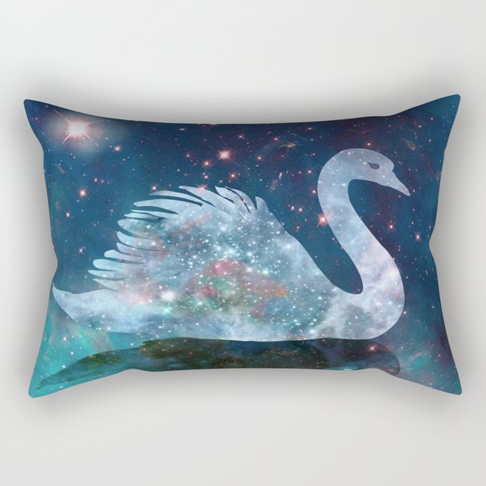 Sparkly Swan Rectangular Pillow