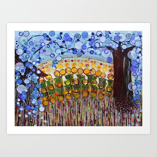 :: Indiana Blue Willow :: Art Print