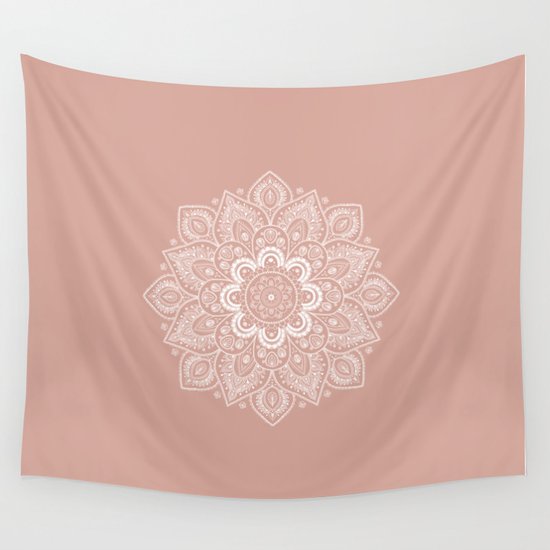 Pink Wall Tapestry mandala flower in ash pink wall tapestrylena photo art | society6 Pink Wall Tapestry mandala flower in ash pink wall tapestrylena photo art | society6