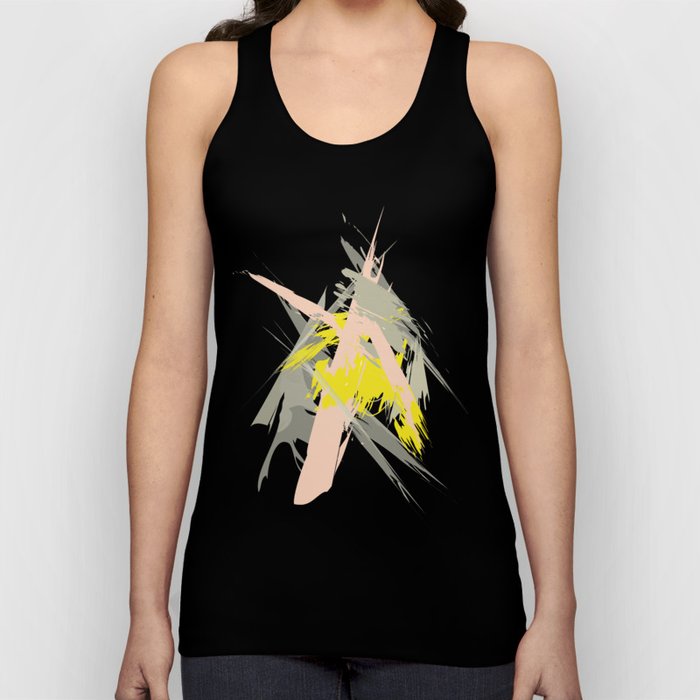 Lovely Summer - Abstract - Coral, Yellow, Sand Tank Top