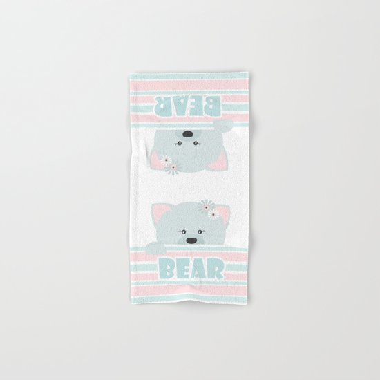 A curious bear . Hand & Bath Towel