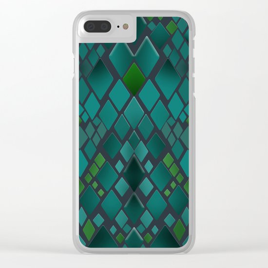 Digital graphics snake skin. Clear iPhone Case