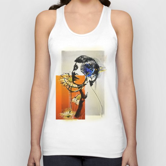 Audrey with marguerite Unisex Tank Top