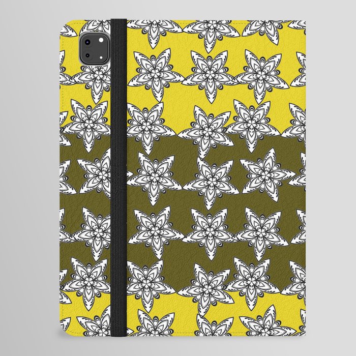 Modern floral digital pattern design with flower stars iPad Folio Case