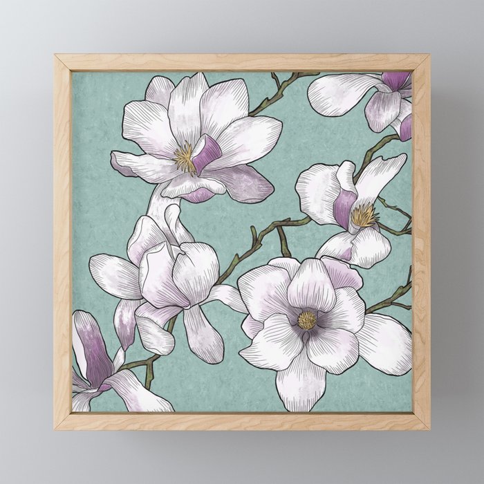 Magnolias Framed Mini Art Print