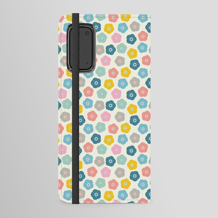 SPRING DAISIES FLORAL PATTERN with CREAM BACKGROUND Android Wallet Case