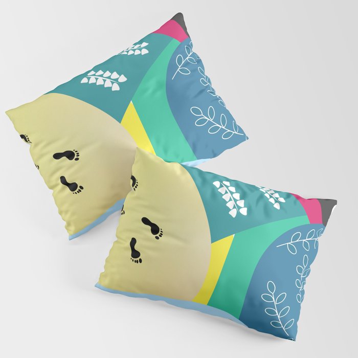 Abstract summer route Pillow Sham