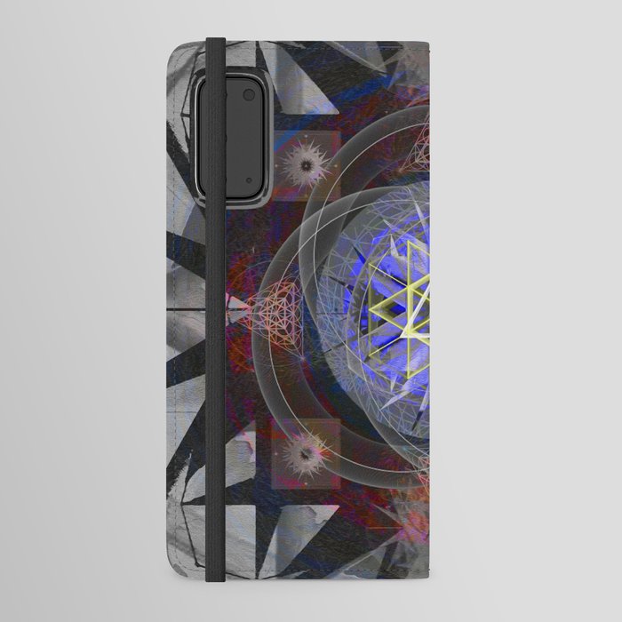 Cosmic Pulse Mandala Sacred Geometry Ancient Vision Print Android Wallet Case