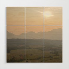 Sunset landscape in Laos, South East Asia | Colorful nature, landscape, travel photography Wood Wall Art