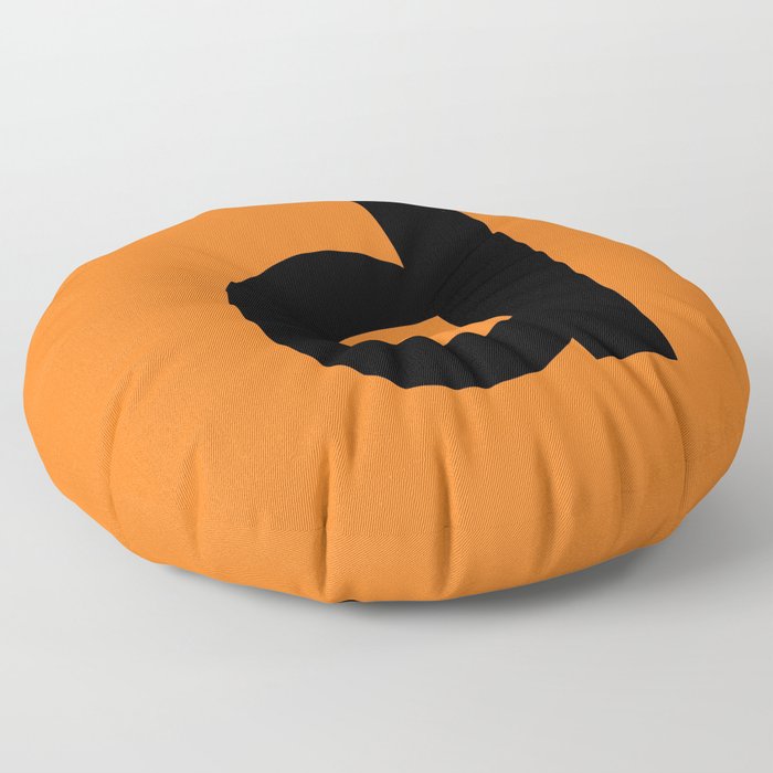 letter D (Black & Orange) Floor Pillow