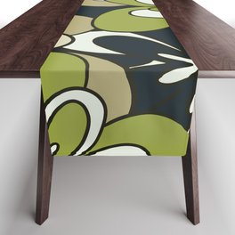 Cold abstract flowers Table Runner
