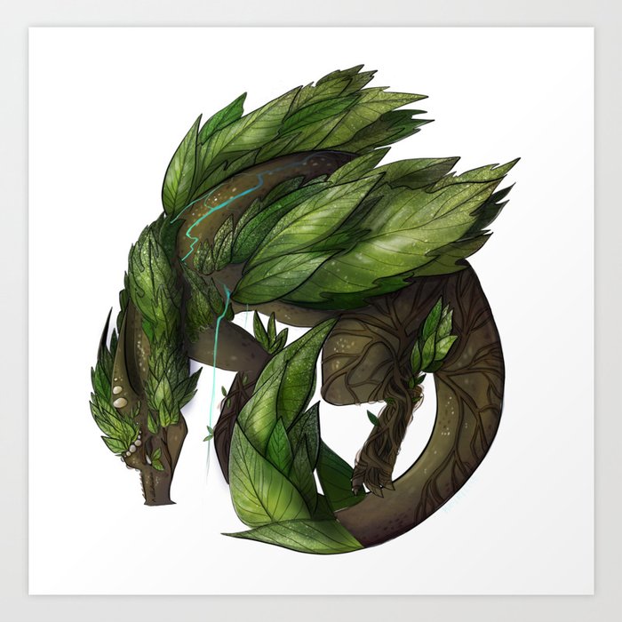 Earthly Dragon Art Print by Koyriene | Society6