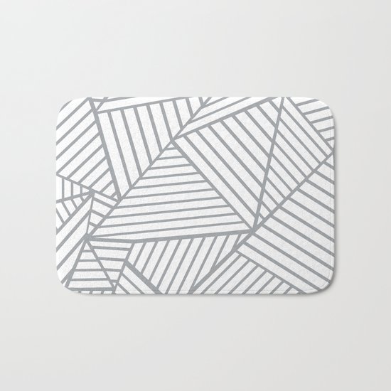 Abstraction Lines Zoom Grey Bath Mat