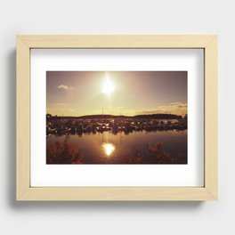 sunset @roche harbour Recessed Framed Print
