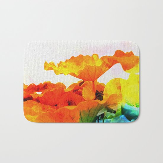 Enchanted Lotus Leaves Bath Mat