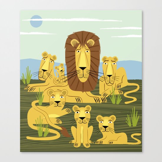 The Laid Back Lions Canvas Print