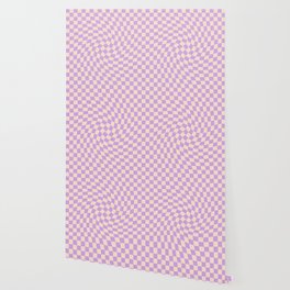 Check V - Lilac Twist — Checkerboard Print Wallpaper