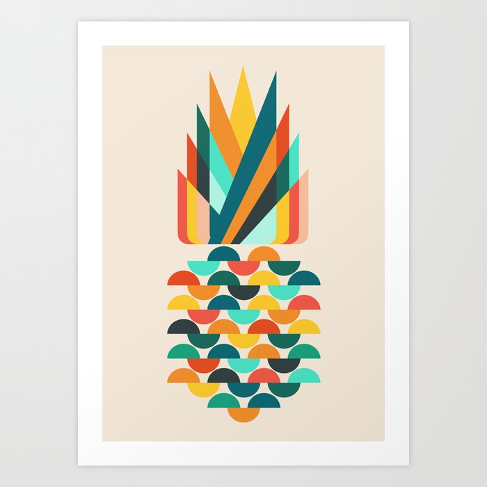 Groovy Pineapple Art Print