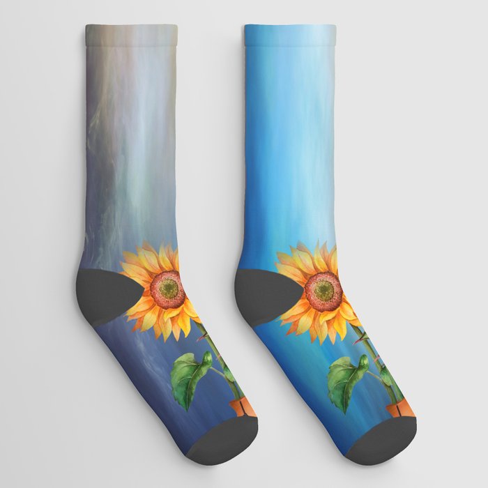 Sunflowers world  Socks