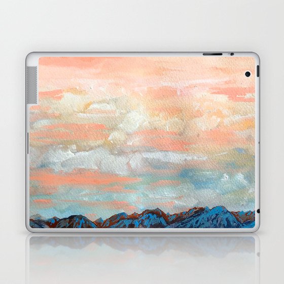 Mountain Sky in Watercolor Laptop & iPad Skin