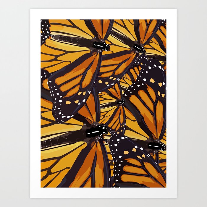 monarch butterflies Art Print