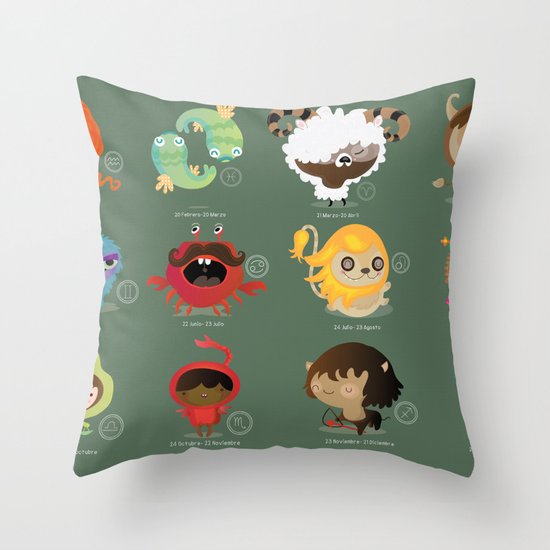 The zodiac Throw Pillow