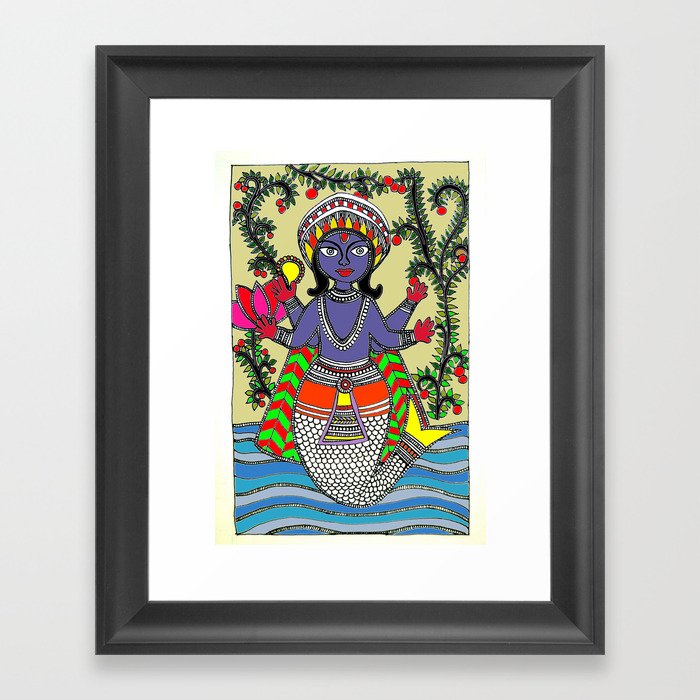 Matsya Avatar of the Hindu God Vishnu Framed Art Print