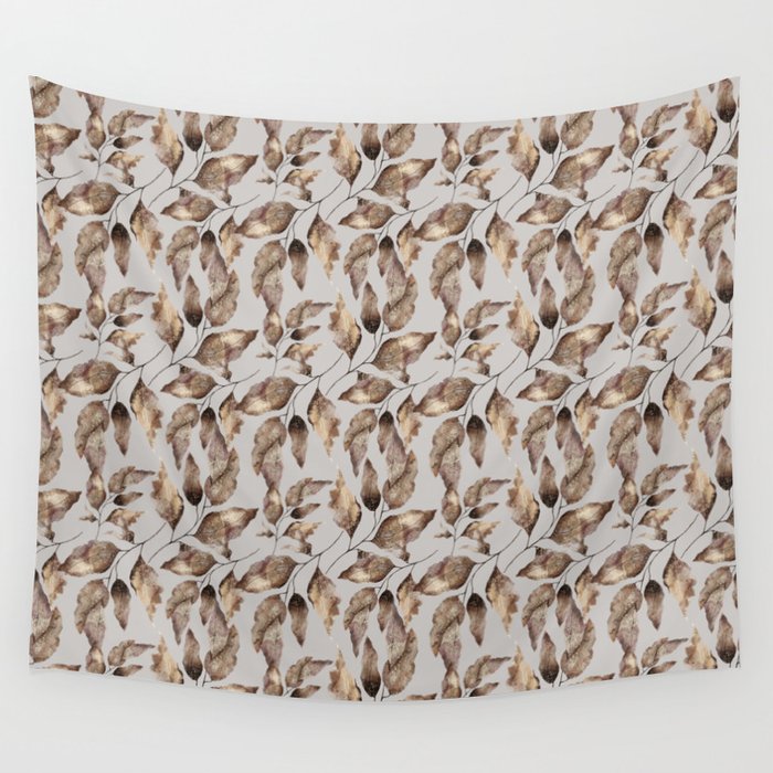 Fall Foliage Leaves Pattern Wall Tapestry