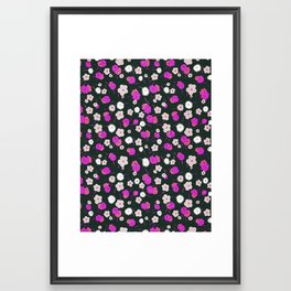 Retro ditsy floral pattern # pinky cherries Framed Art Print