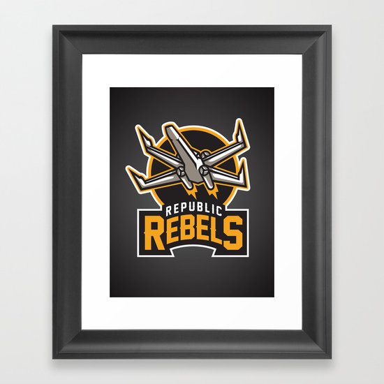 Republic Rebels - Black Framed Art Print