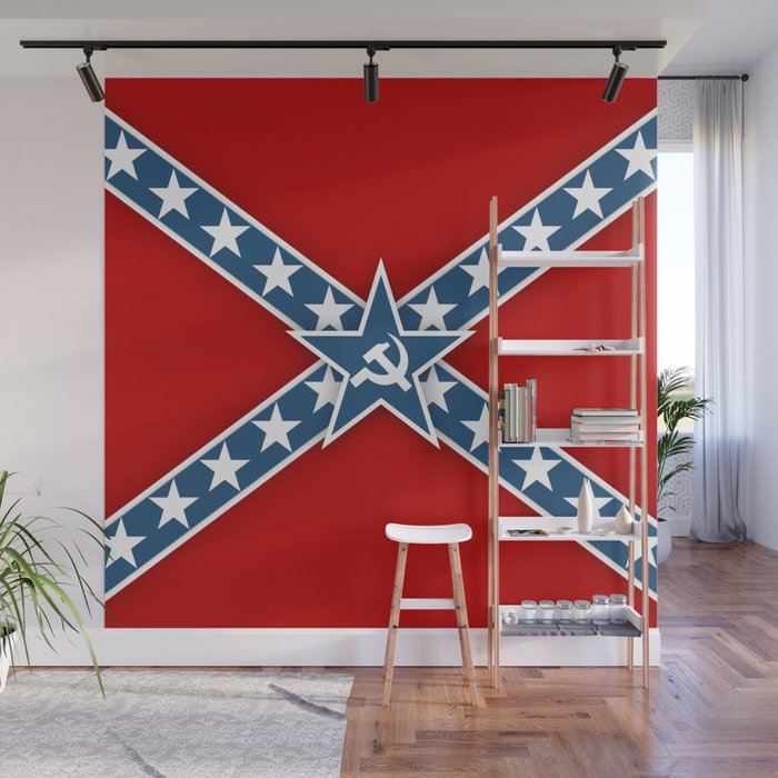 Soviet Confederate Flag Wall Mural By Dima V Society6