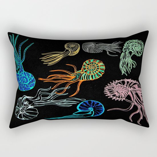 Ammonites at Night Rectangular Pillow