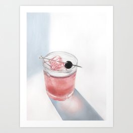 Summer Cocktail | Watercolor Painting Art Print