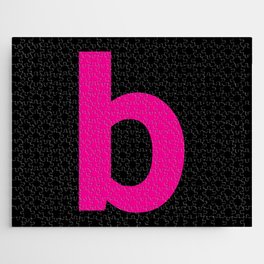 letter B (Magenta & Black) Jigsaw Puzzle