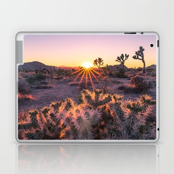 Joshua Tree Cholla Cactus Sunset Laptop & iPad Skin