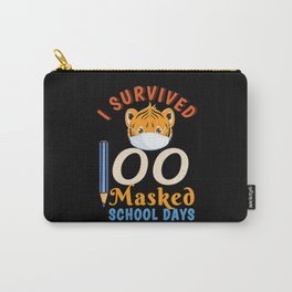 Days Of School 100th Day 100 Masked School Carry-All Pouch