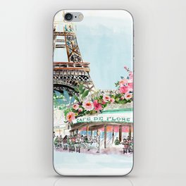 Paris Café in Spring iPhone Skin