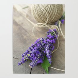 #farm #house #Lavender #bouquet Poster