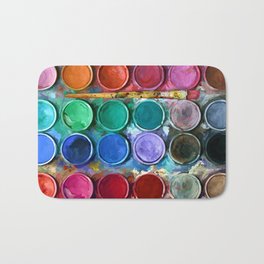 watercolor palette Digital painting Bath Mat | Oil, Palette, Fullcolor, Art, Photo, Retro, Vangogh, Old, Beautiful, Colorful 