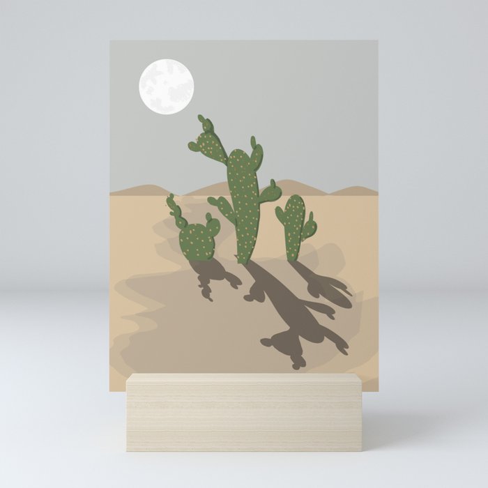 quirky desert Mini Art Print