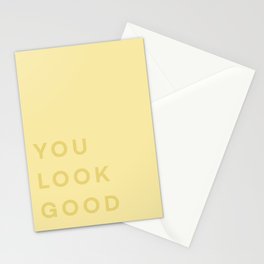You Look Good - yellow Stationery Cards