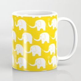 Elephant Parade on Yellow Mug